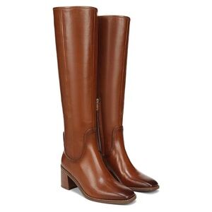 Naturalizer 27 Edit Heeled Edda Leather Boots in Cider Spice Size 7